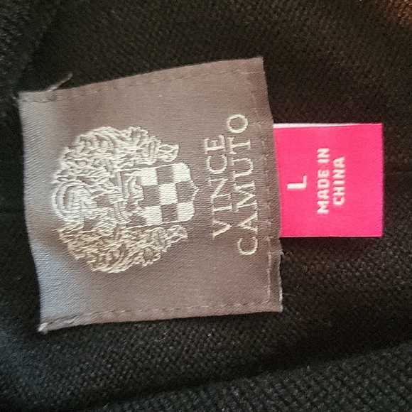 Vince Camuto Black Cowell Neck Sweater Dress, Size: L - Picture 10 of 11